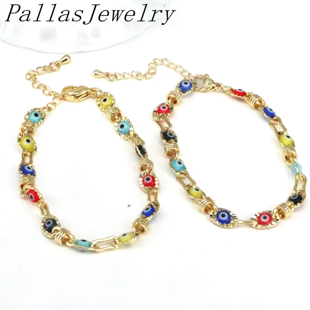 10Pcs Sparkly Gold Silver Color Bead Chain Choker Necklace Gift