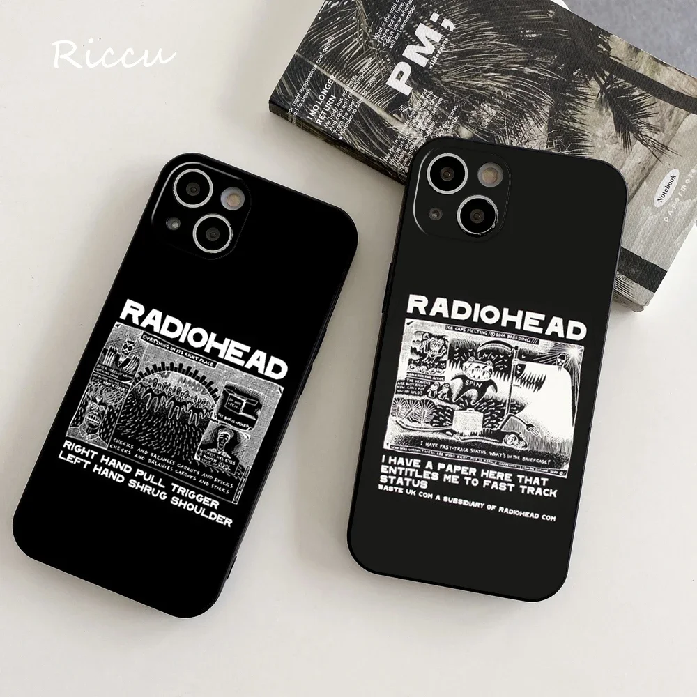 Per Iphone 15 14 Rock Band Music Album Custodia Morbida Radiohead Per Iphone 14 11 12Pro 8 7 Plus X 13Pro Max Se2020 Xr Xs Cover