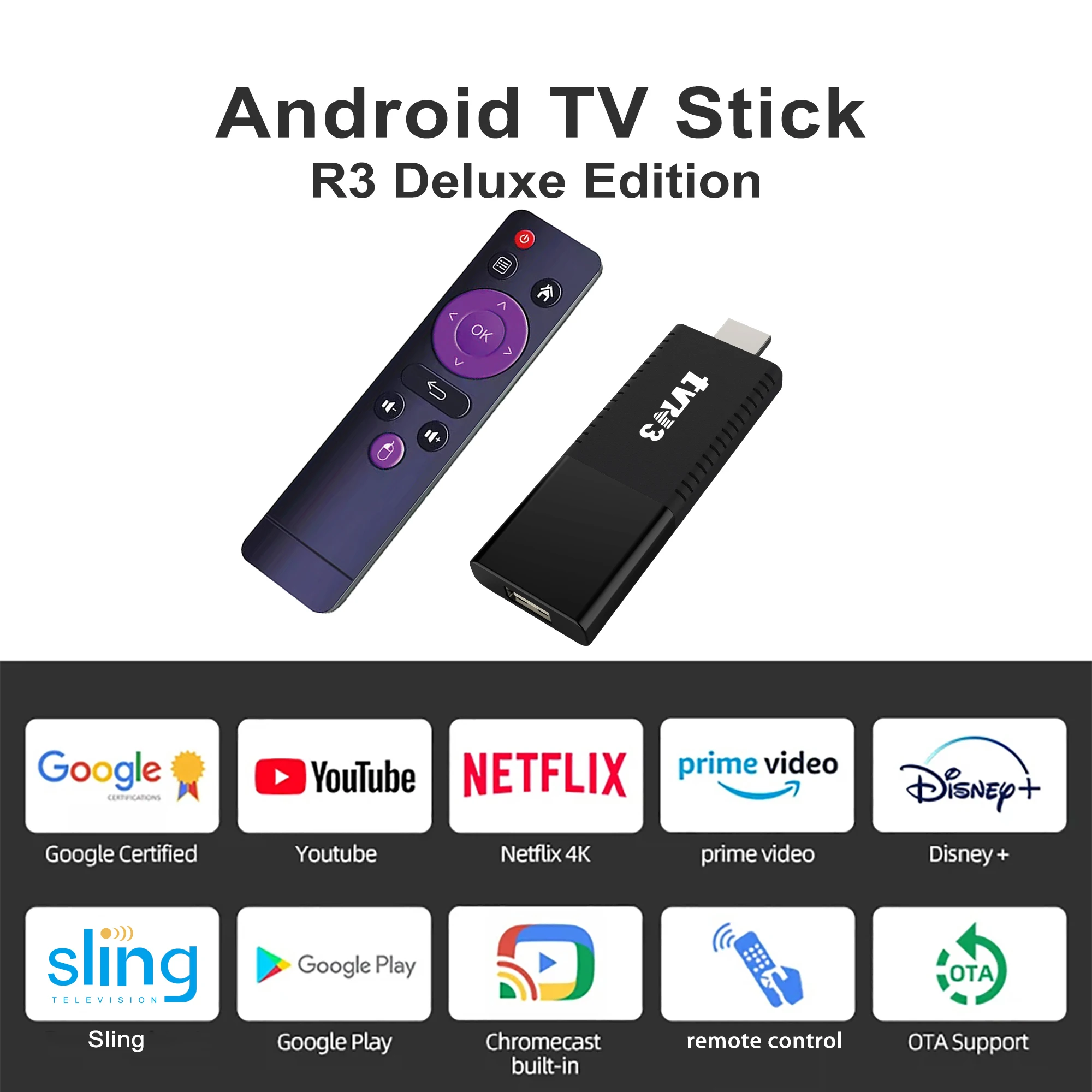 Android13 스트리밍 스마트 TV 스틱 쿼드 코어 ARM Cortex A53 2GB16GB 지원 4K H.265 글로벌 버전 Netflix Youtube TVR3 Best5 Android13 스트리밍 스마트 TV 스틱 쿼드 코어 ARM Cortex A53 2GB16GB 지원 4K H.265 글로벌 버전 Netflix Youtube TVR3 Best5