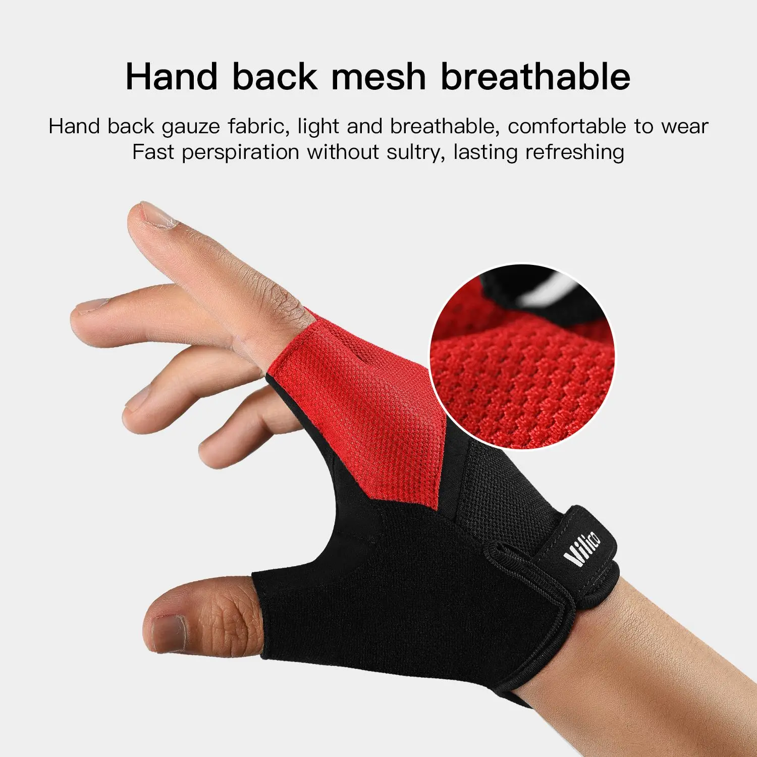 Breathable Short Finger Cycling Gloves, Thickened Palm Pad, Shock-Absorbing And Anti Slip Outdoor Sports Gloves