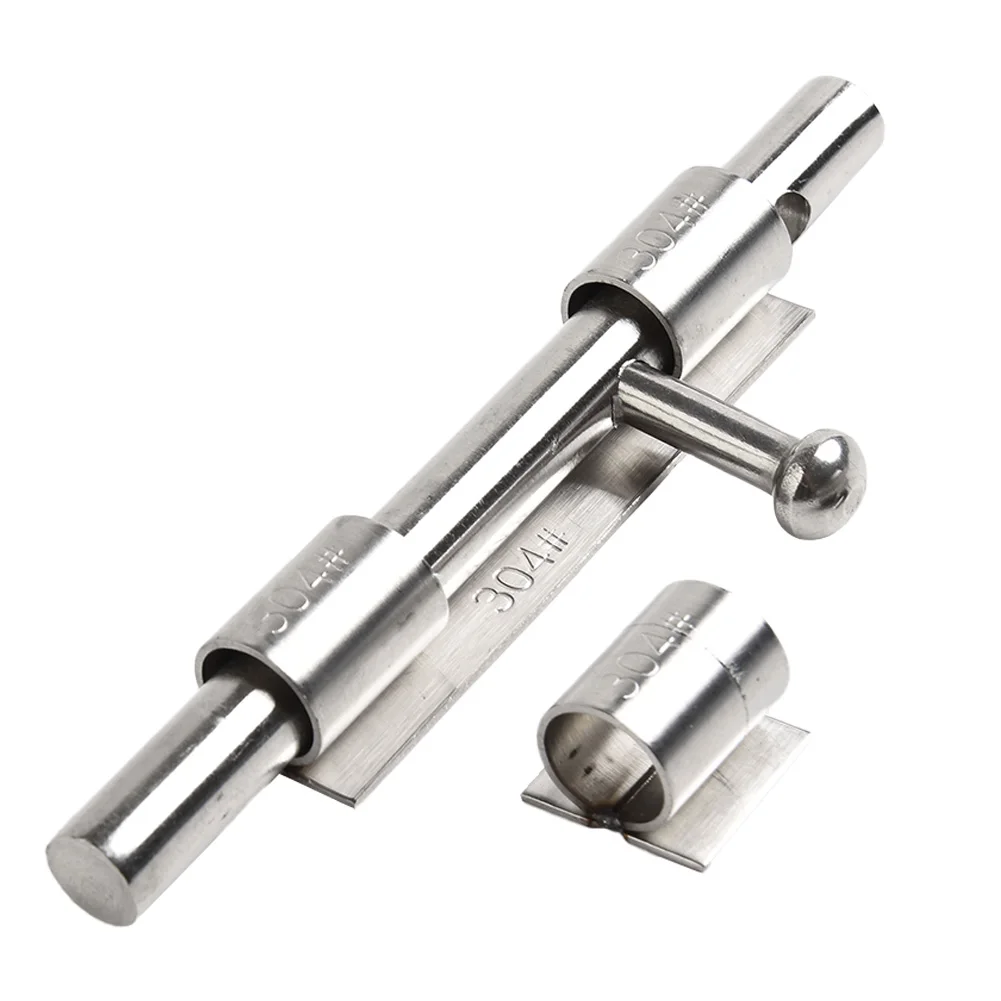 1Pcs 5.5Inch Stainless Steel Door Latch Sliding Lock Bolt Latch Hasp Staple Gate Safety Lock Home Improvement Hardware