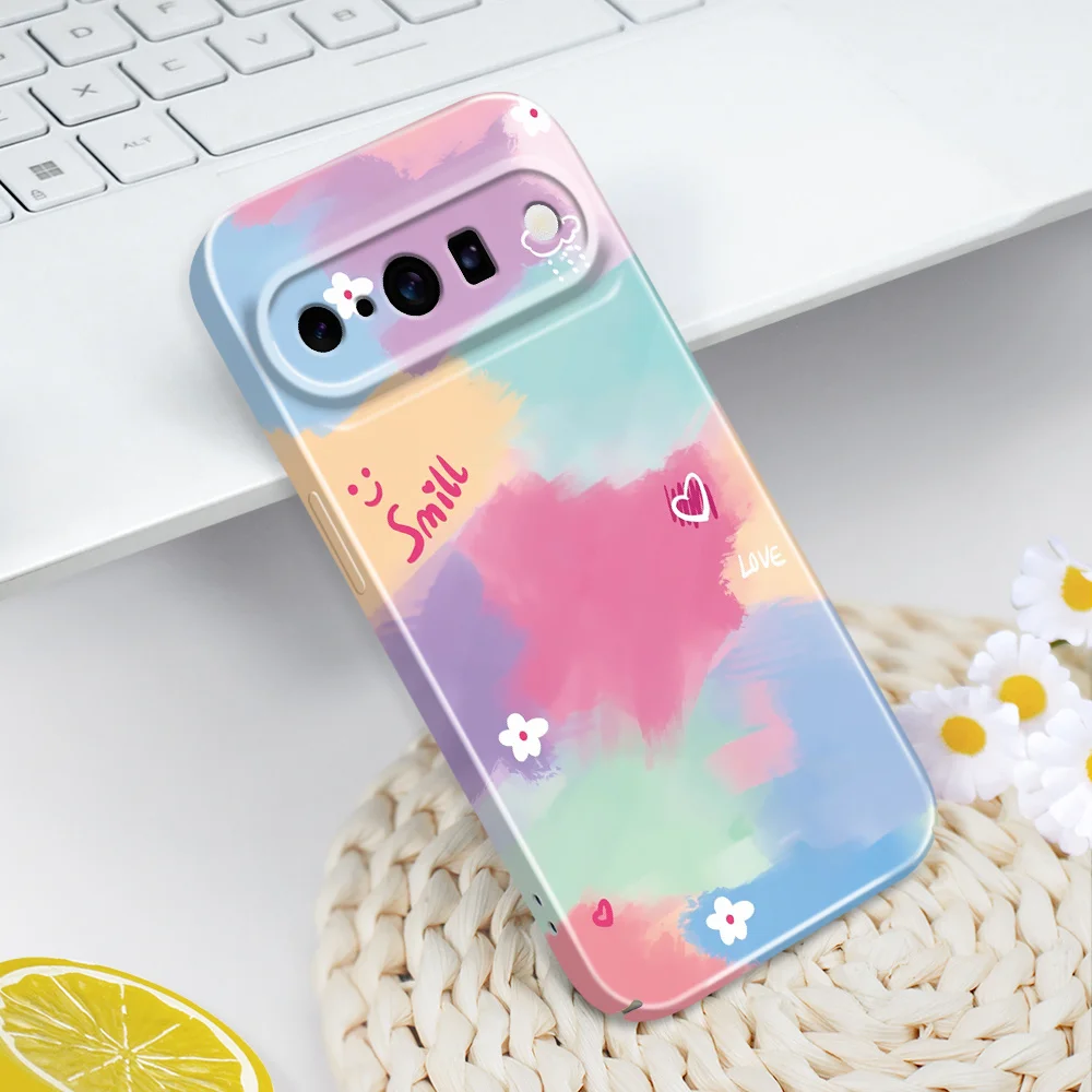 Rainbow Flower Phone Case - Vibrant Protective Hard Cover