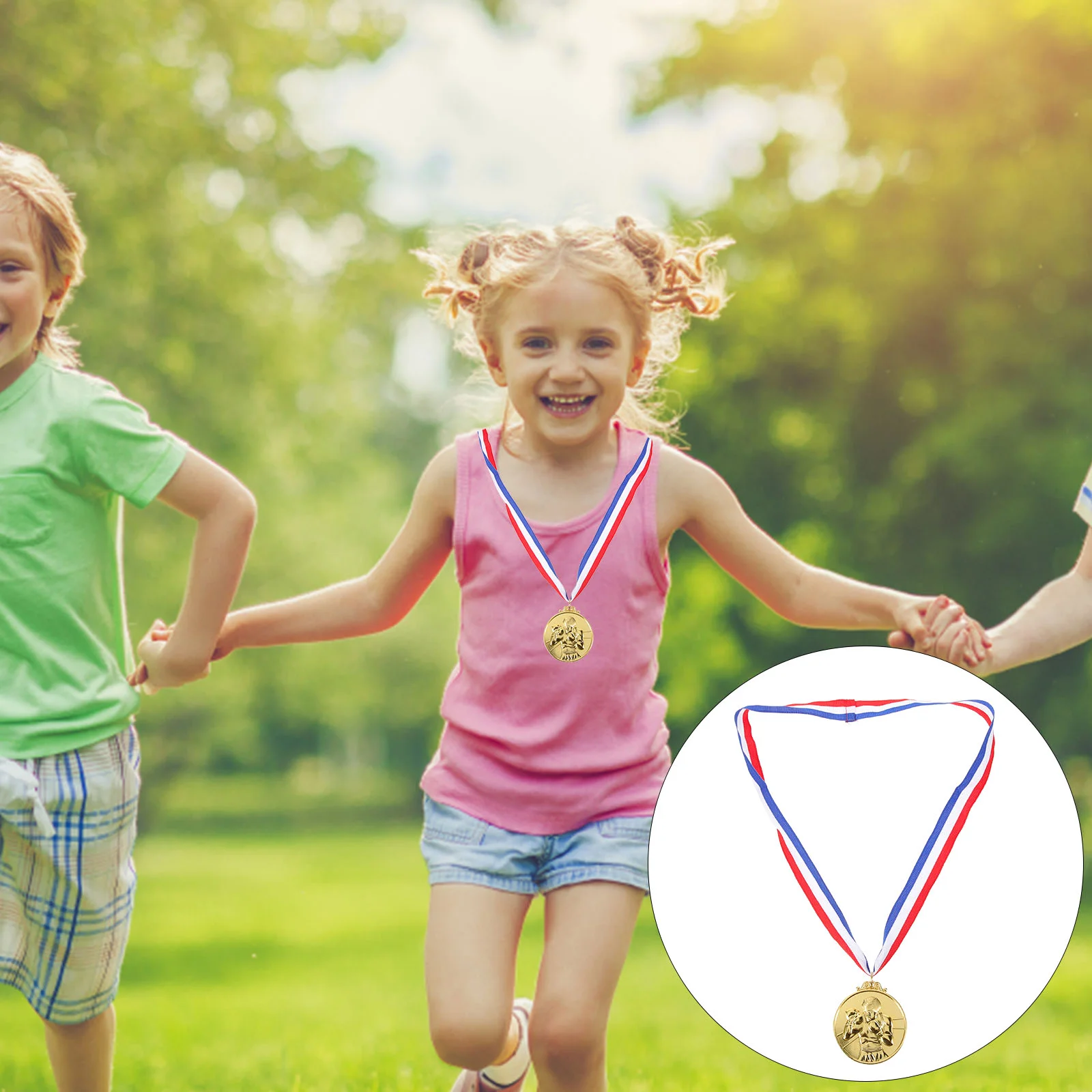 5 Pcs Golden Medals Boxing Sports Competition Awards Trophies Zinc Alloy Souvenirs Memorabilia Prize Student Supplies Metal