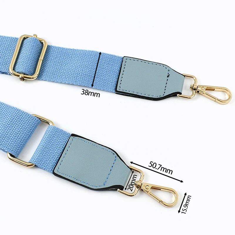 1Pc Deepeel 3.8cm Wide Cotton Canvas Bag Strap Adjustable 80-130cm Replacement Crossbody Shoulder Straps for Handbag Purse Totes