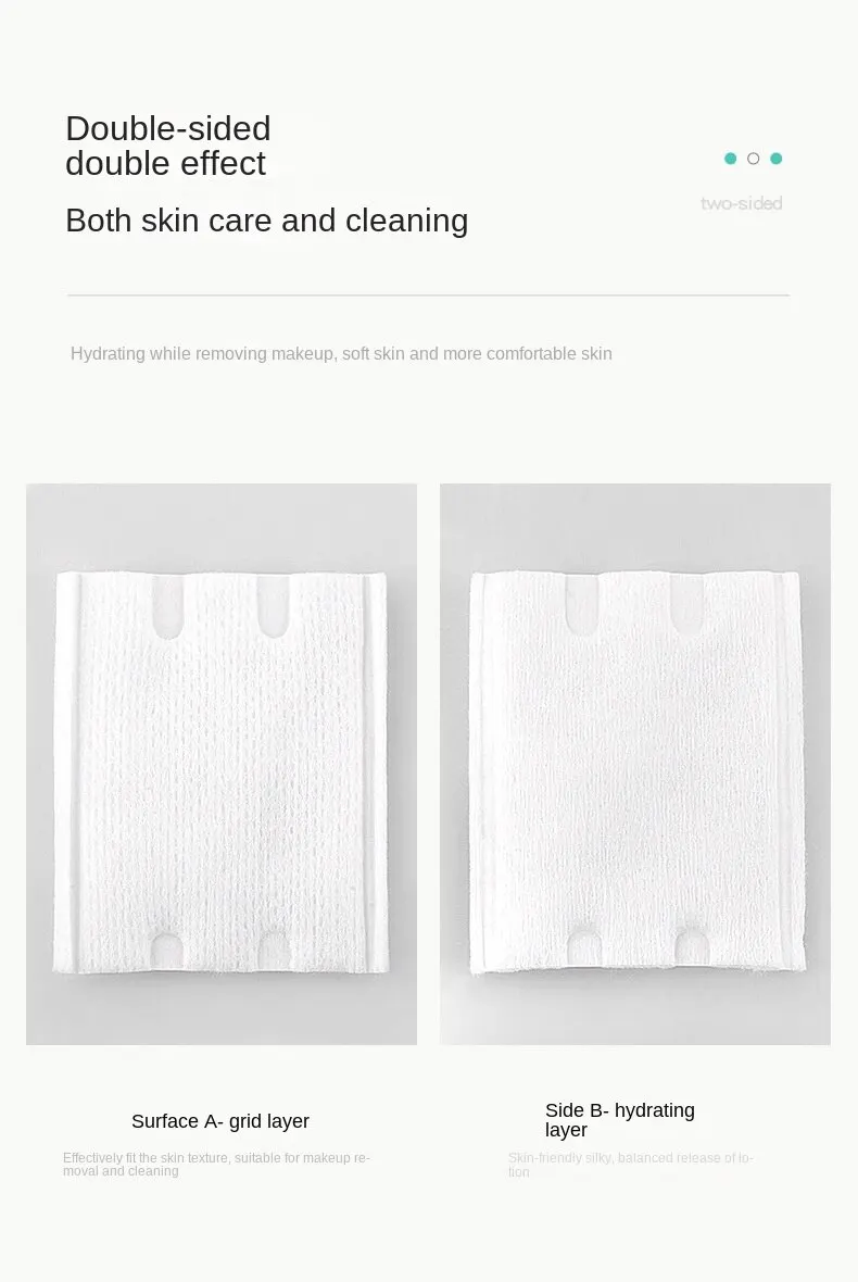Description Picture 6 of itemDisposable Double-sided Makeup And Makeup Removal Cotton Pads For Cleaning And Wet Application Of Facial Bags, Portable(240pcs)