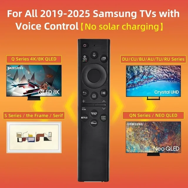 Voice Control Replacement Remote for Samsung Smart TV Compatible with BN59-01385A for Most 2018-2024  LED LCD 8K 4K TVs