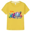 Summer Fantasia Balloon Trolls Clothes Girls T-shirt Children Tee Boys 100%Cotton Short Sleeve Tops y2k kids clothes Cotton 2