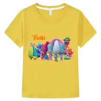 Summer Fantasia Balloon Trolls Clothes Girls T-shirt Children Tee Boys 100%Cotton Short Sleeve Tops y2k kids clothes Cotton 2