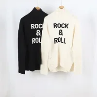 100% Cashmere Winter  Letters  Embroidery Women Sweater Red Sweater with Shoulder Buttons 1