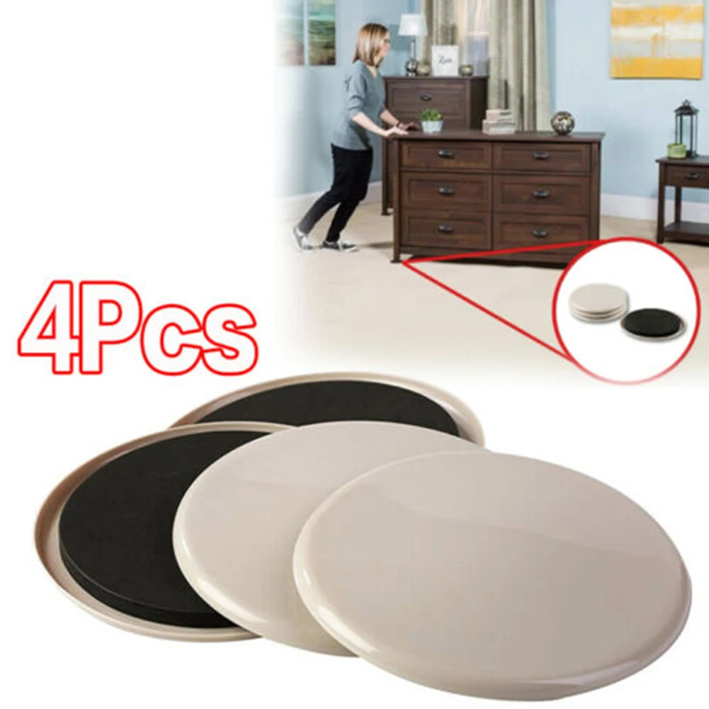 4 Pcs Furniture Sliders Legs Pads For Carpet Heavy =-=-=-=-= Slider  Movers-==-=-= Moving Anti-abrasion Floor Protector Mat