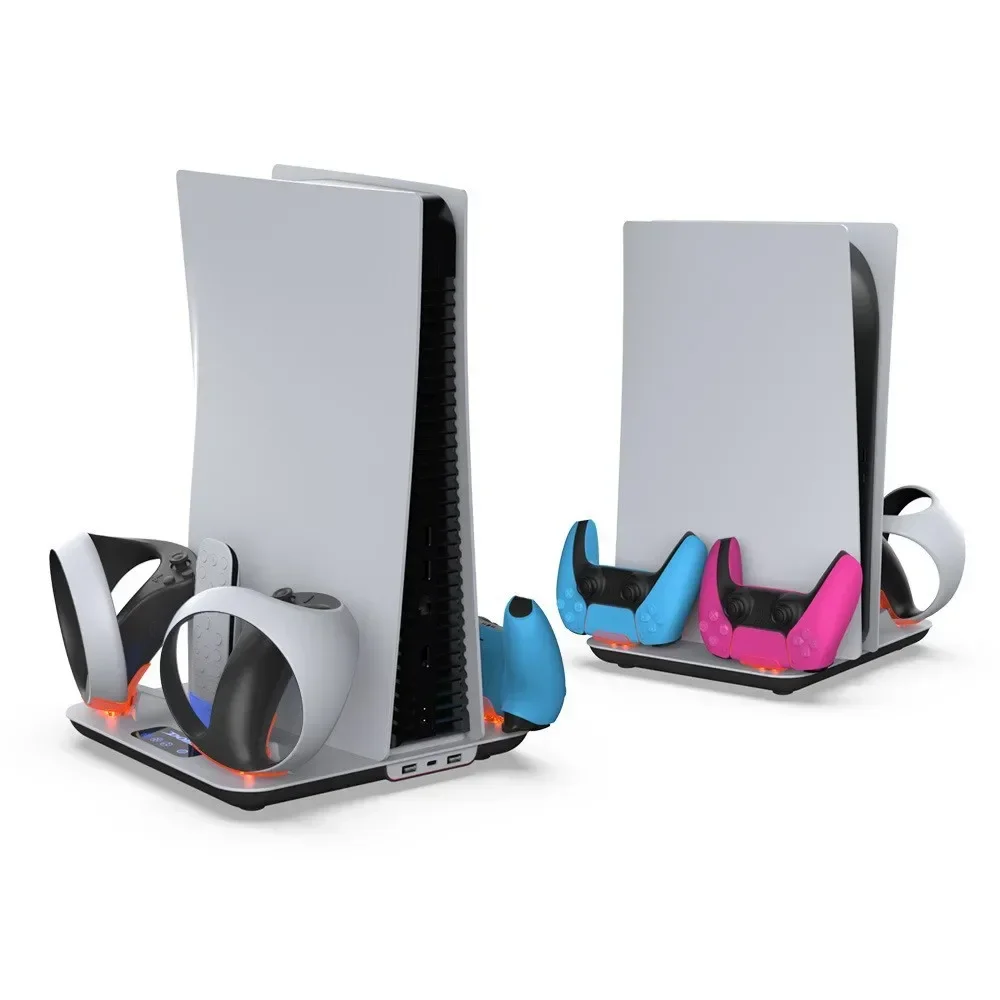 

TP5-3550 для PS5 тонкая многофункциональная охлаждающая база для PS VR2 подставка Зарядная база PSVR2 Ручное Зарядное устройство + крючок