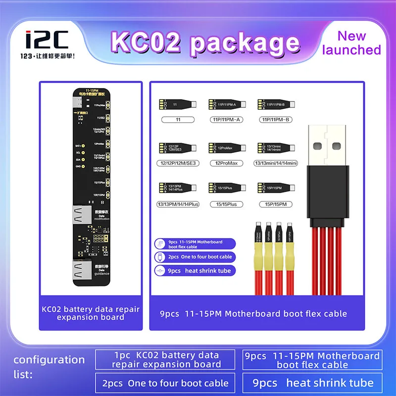 

Плата расширения i2C KC02 для обслуживания аккумулятора мобильного телефона, применяется к I6S KC03 KC01 Φ для серии 11 12 13 14 15