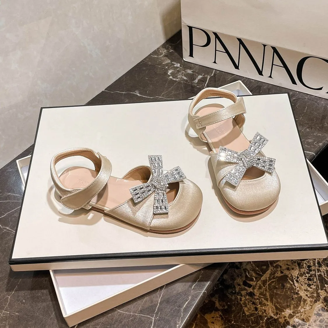 Girls Shiny Sandals Non Slip Summer Shoes