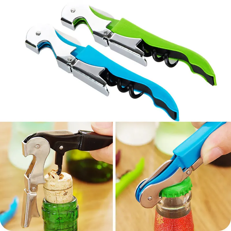 Bottle Opener Wine Opener Multifunctional Wine Bottle Opener Seahorse Stainless Steel Beer Corkscrew Knife Kitchen Gadget Bar Accessories