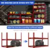 72" Garage Shelving 2000 LBS Storage Shelves Heavy Duty Metal Shelving Units Rack Shelf for Garage Pantry,Kitchen, Basement,Red 6