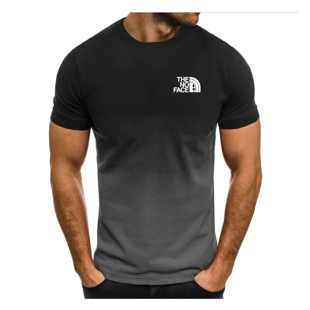 

2024 Summer Trend Latest Men's T-shirt Short Sleeve 3D Printed Gradient Pattern Casual T-shirt O Collar Large Size Loose Clothes
