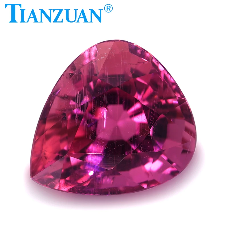 

2.04ct Natural Rubellite Tourmaline Pinkish Red Color Pear Shape Brilliant Cut Loose Gem Stone with GRC Certified