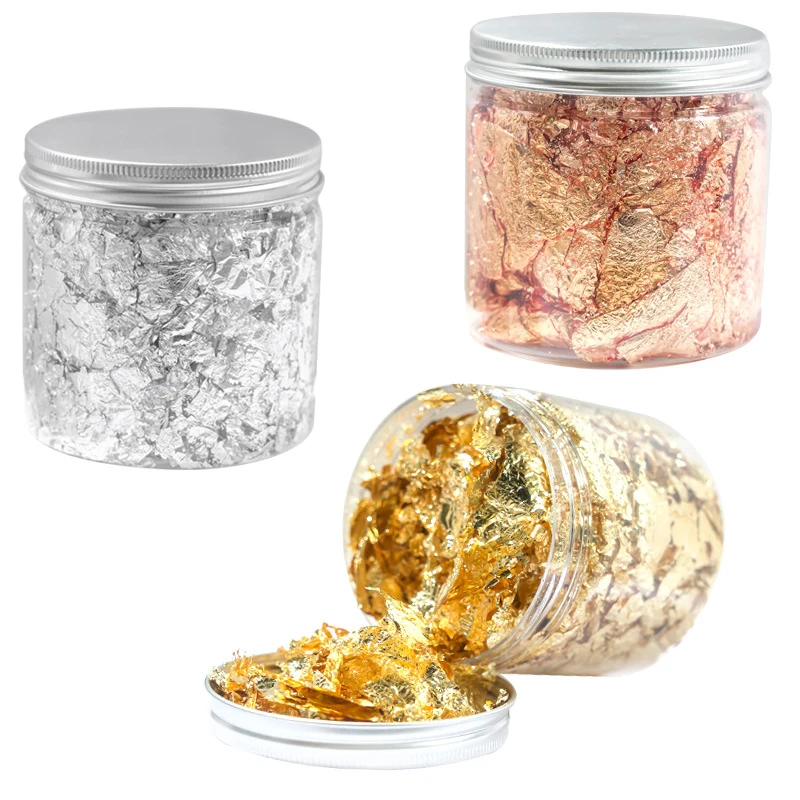 Luxurious Metallic Foil Leaf Sequins for Stunning Nail Art and Manicure Decoration