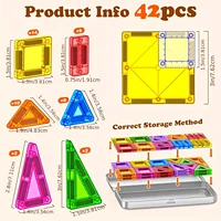 บล็อกแม่เหล็กขนาดเล็ก, ชิ้นส่วนแม่เหล็ก, ของเล่นเสริมพัฒนาการ, ขนาดพกพา, พกพาสะดวก, ขนาดเล็ก, จัดเก็บง่าย 6