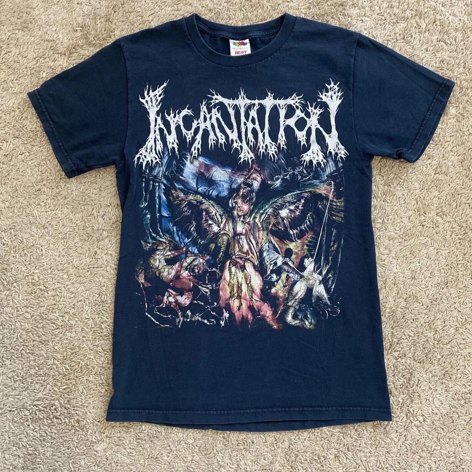 Vtg редкая черная футболка с изображением дьявольского захвата, Мужская маленькая футболка 90-х Vtg редкая черная футболка с изображением дьявольского захвата, Мужская маленькая футболка 90-х