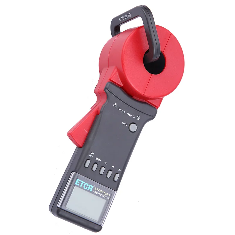 ETCR2100A+ Digital Ground Clamp Earth Resistance Tester 32mm High Precision 0.01 to 200 ohm Loop Resistance Measurement Meter