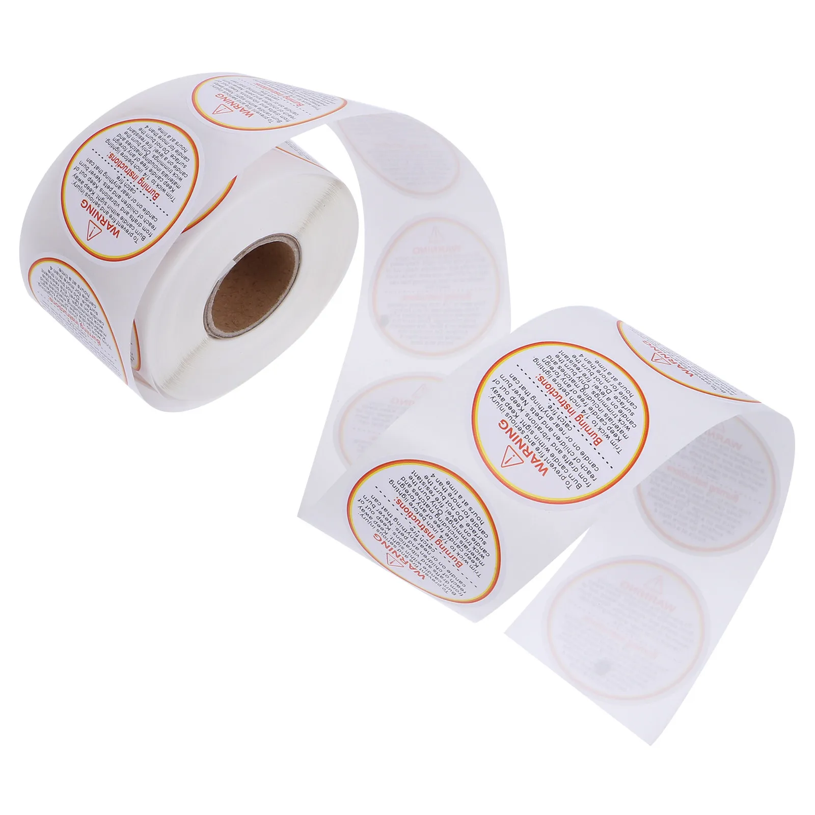 500Pcs Adhesive Warning Sticker Safety Decal for Jar Container Reusable ...