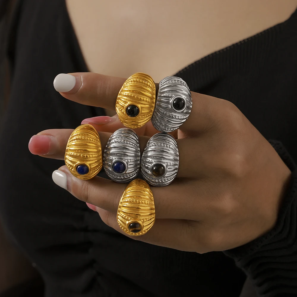 Glamour Edelstahl Ringe Für Frauen Trendy Neue frauen Ring Luxus Schmuck Frau Hochzeit Geschenk