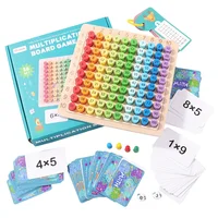 Kids Montessori Educational Wooden Toys Baby Math Toys 99 Multiplication Table Math Arithmetic Teaching Aids for Children Gifts 1