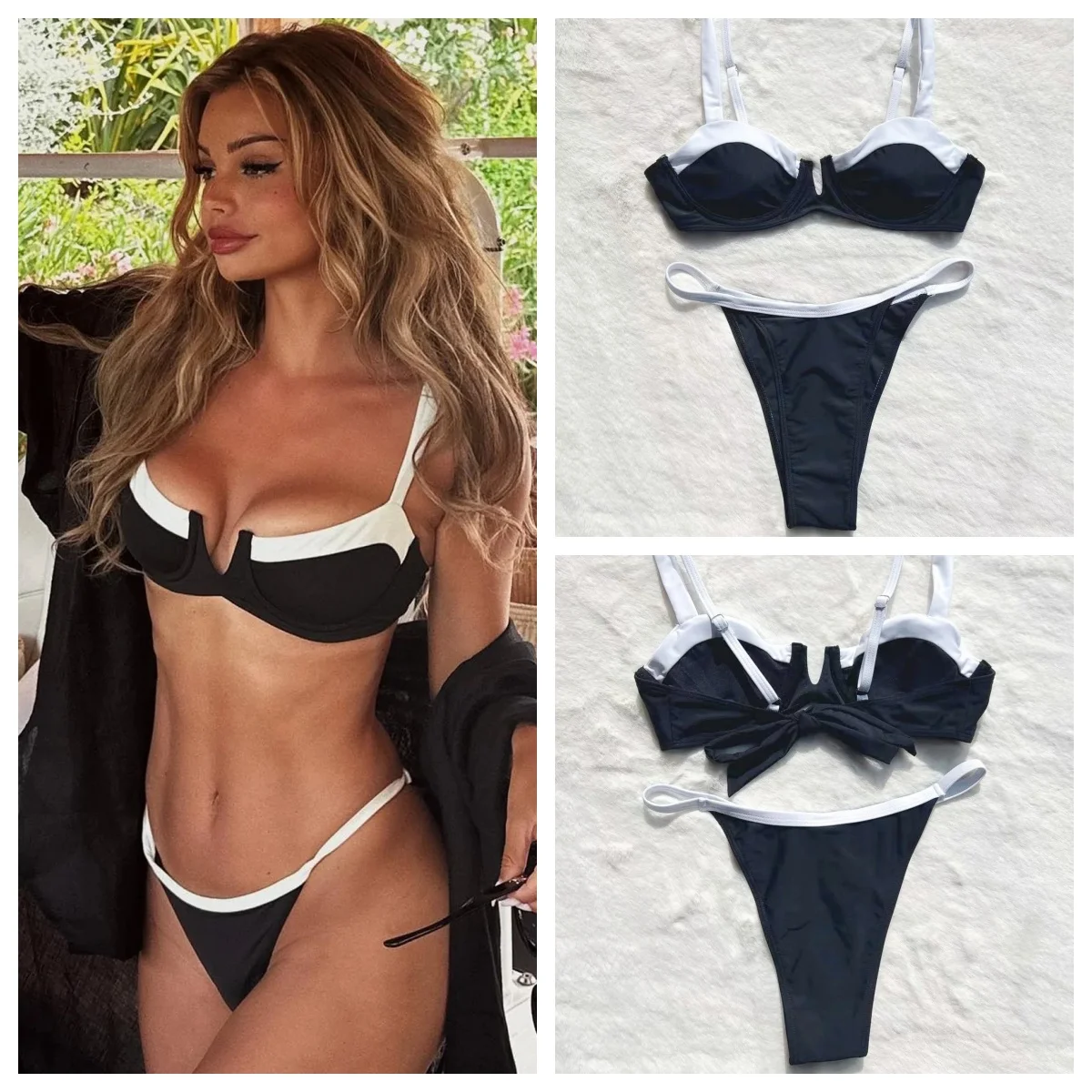 Сексуальные купальники, женские контрастные цветные бикини, купальник, триагл, пляжная одежда, купальные костюмы, микро бикини