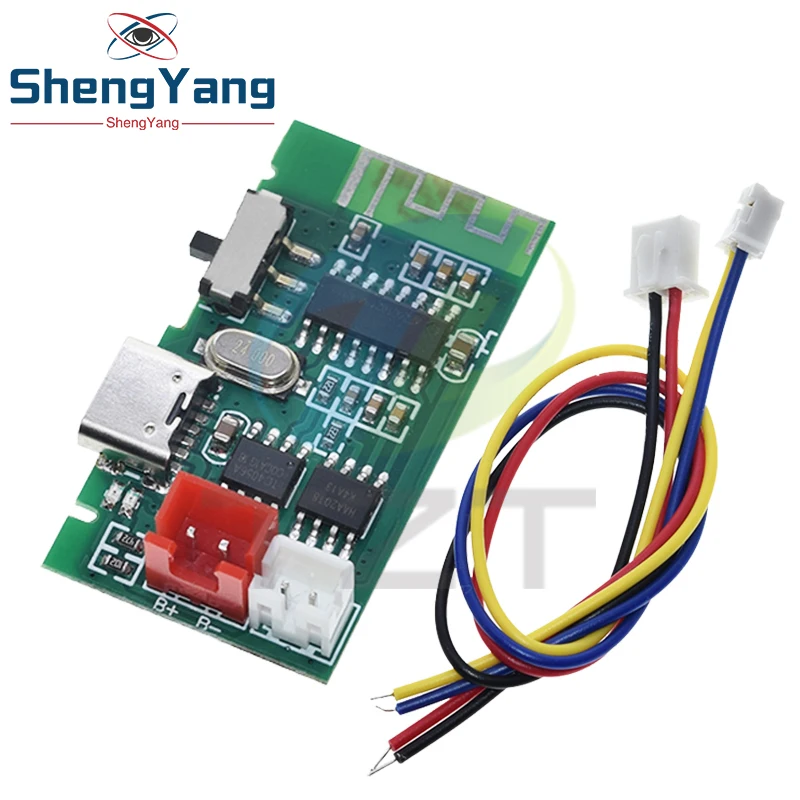 TZT 1/2/5 Stück 4Ω 3W Leistungsverstärker-Platine mit Batterieladefunktion 3,7V Lithium-Batterie Bluetooth-5.0 Modul