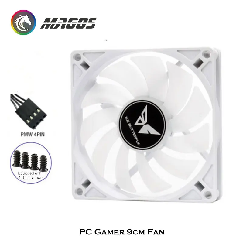 CPU 쿨러 선풍기, 슈퍼 슬림 미니 ITX 케이스, 냉각 라디에이터 9015/9025, 방열판 무소음 1000-2500RPM, 블랙 화이트, 90mm, 15mm, 25mm