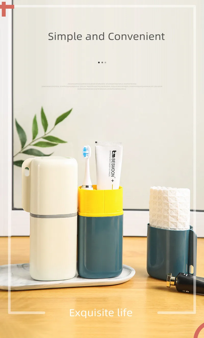 Travel Mouthwash Cup Travel Mug Portable Home Wash Storage Box Tanie