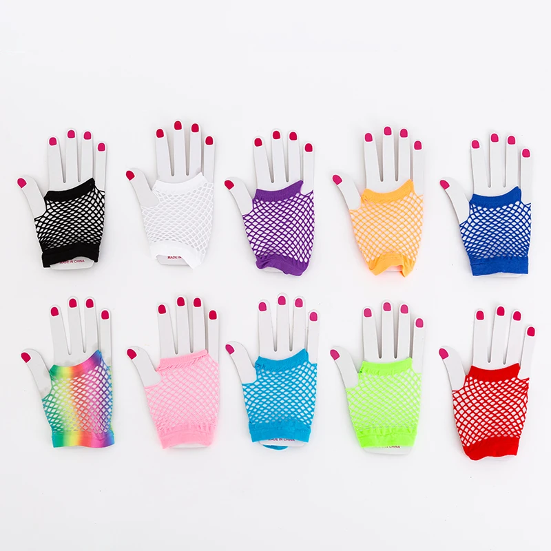 

Women's New Fashion Short Fishnet Gloves Fingerless Gloves Party Wear Girls Punk Goth Dance Mesh Gloves