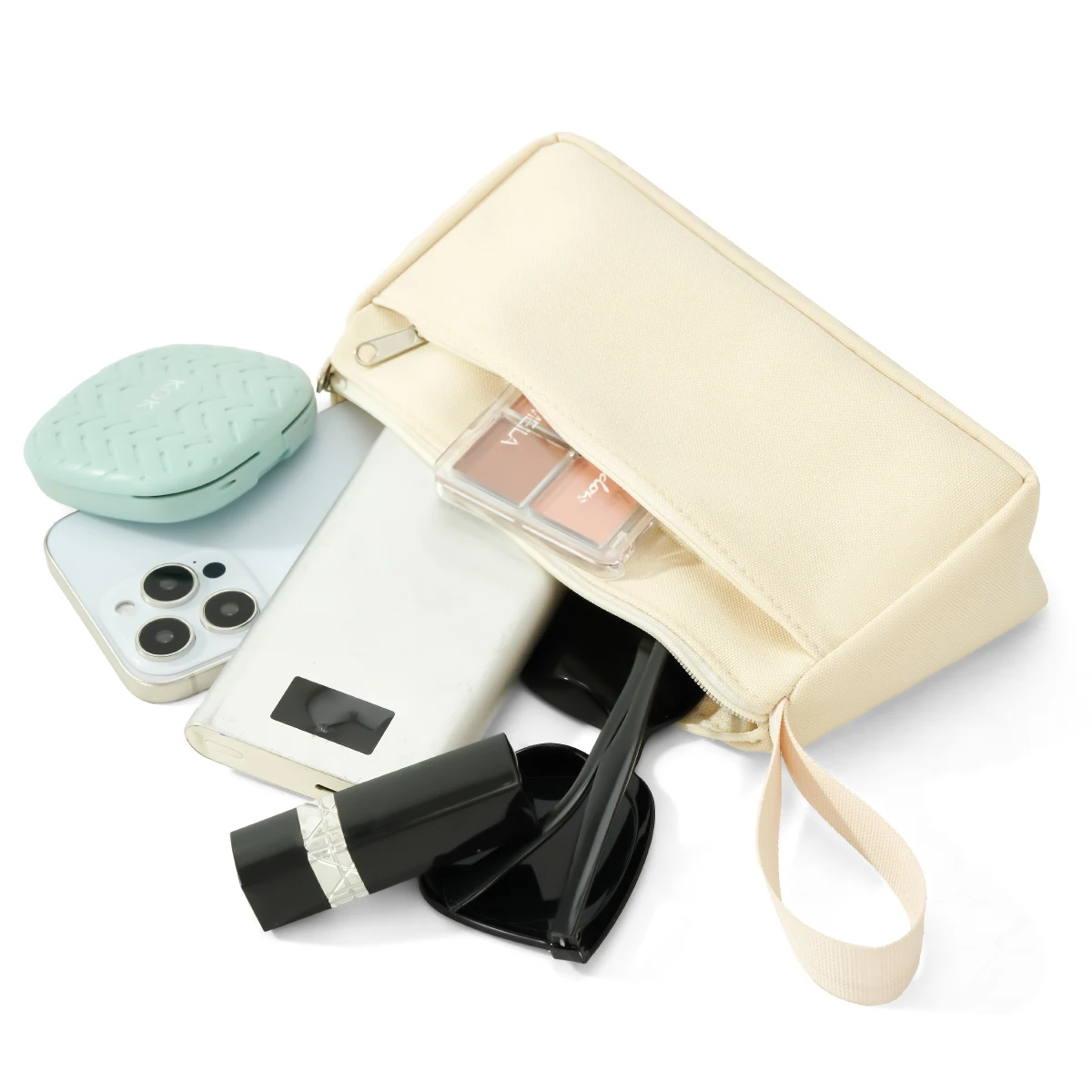 Portable Simple Pencil Case Double-Layer Stationery Bag Zipper Pencil Bag Storage Bag Student Lipstick Coin Purse Small Bag Hand-Painted Bag Training Class