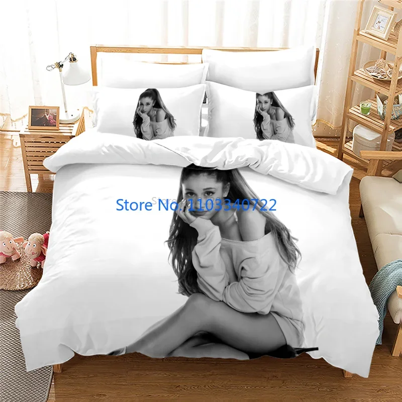 

American Popular Singer Ariana Grande 3d Bedding Duvet Cover Set 3D Print Comforter Cover Bedclothes Sets Bedroom Decor