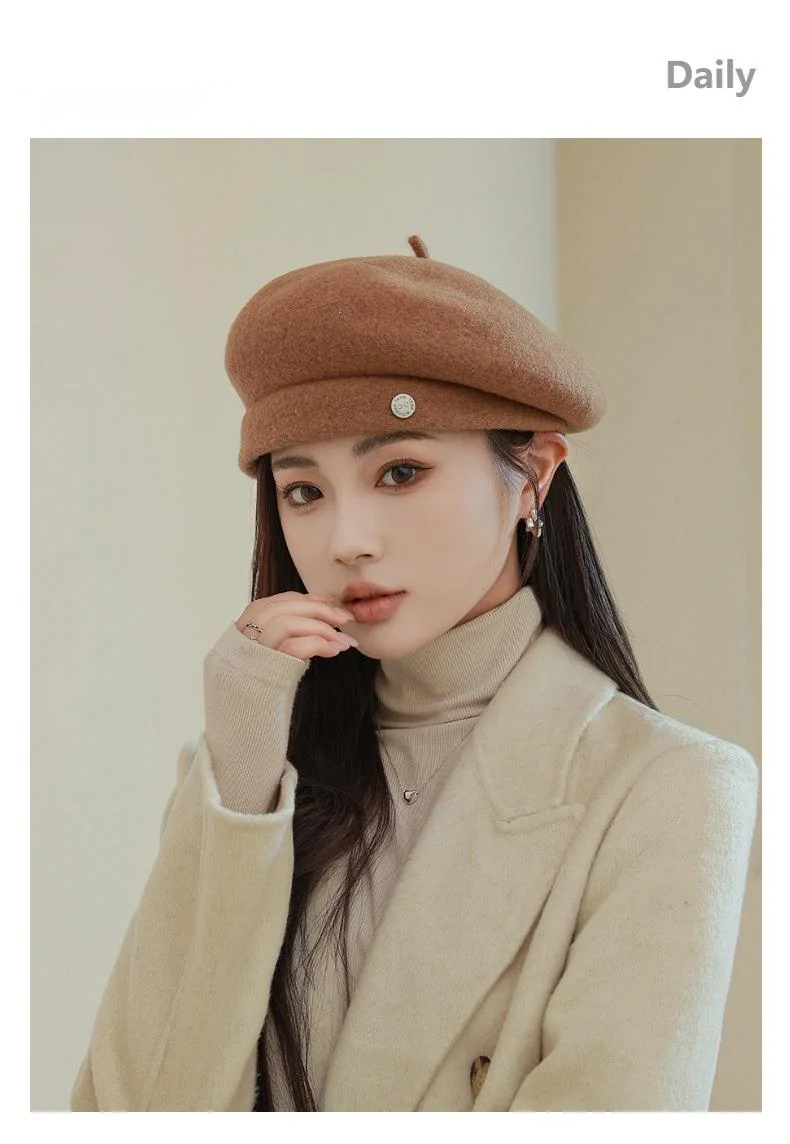 Wollbarette Für Kinder Im Koreanischen Herbst- Und Winterstil_voghion.com