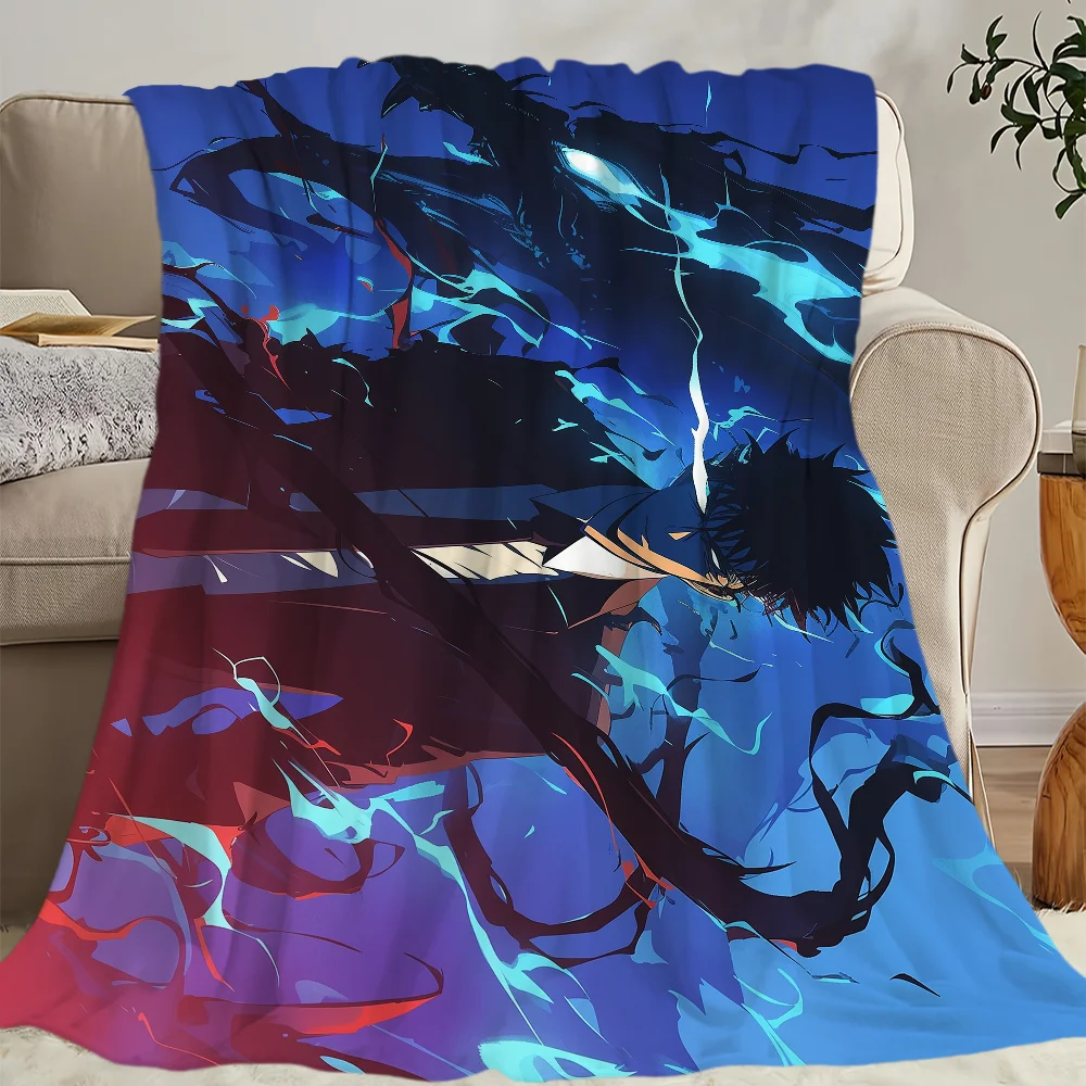 Anime S-Solo L-Leveling Printed comfortable and soft sofa, living room bed, bedroom blanket suitable for travel and gifts 6