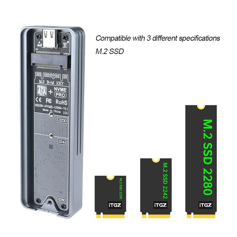 M.2 NVMe NGFF SSD Ŭ, USB 3.2 Gen 2 1000 MB/s  ϵ ̺ ڽ, M-Key, B + M Key, RTL9210B