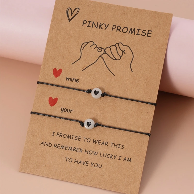 2Pcs Pinky Promise Bracelets