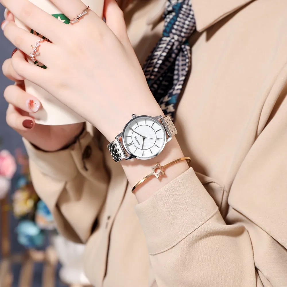 Women Watch Japan Quartz Movement Simple Waterproof Rose Gold Stainless Steel Mesh Ladies watch relogio feminino