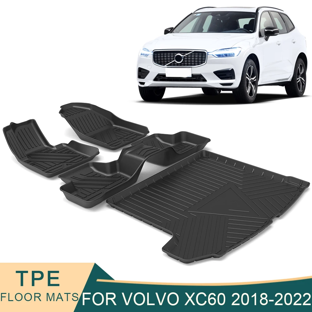 ForVolvoXC6020182022AutoCarFloorMatsAllWeatherTPEFootMats