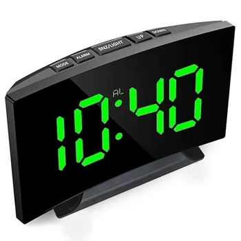 LED Digital Electronic Alarm Clock – Large Display with Backlight, Temperature, Calendar, Nightlight & Snooze 1