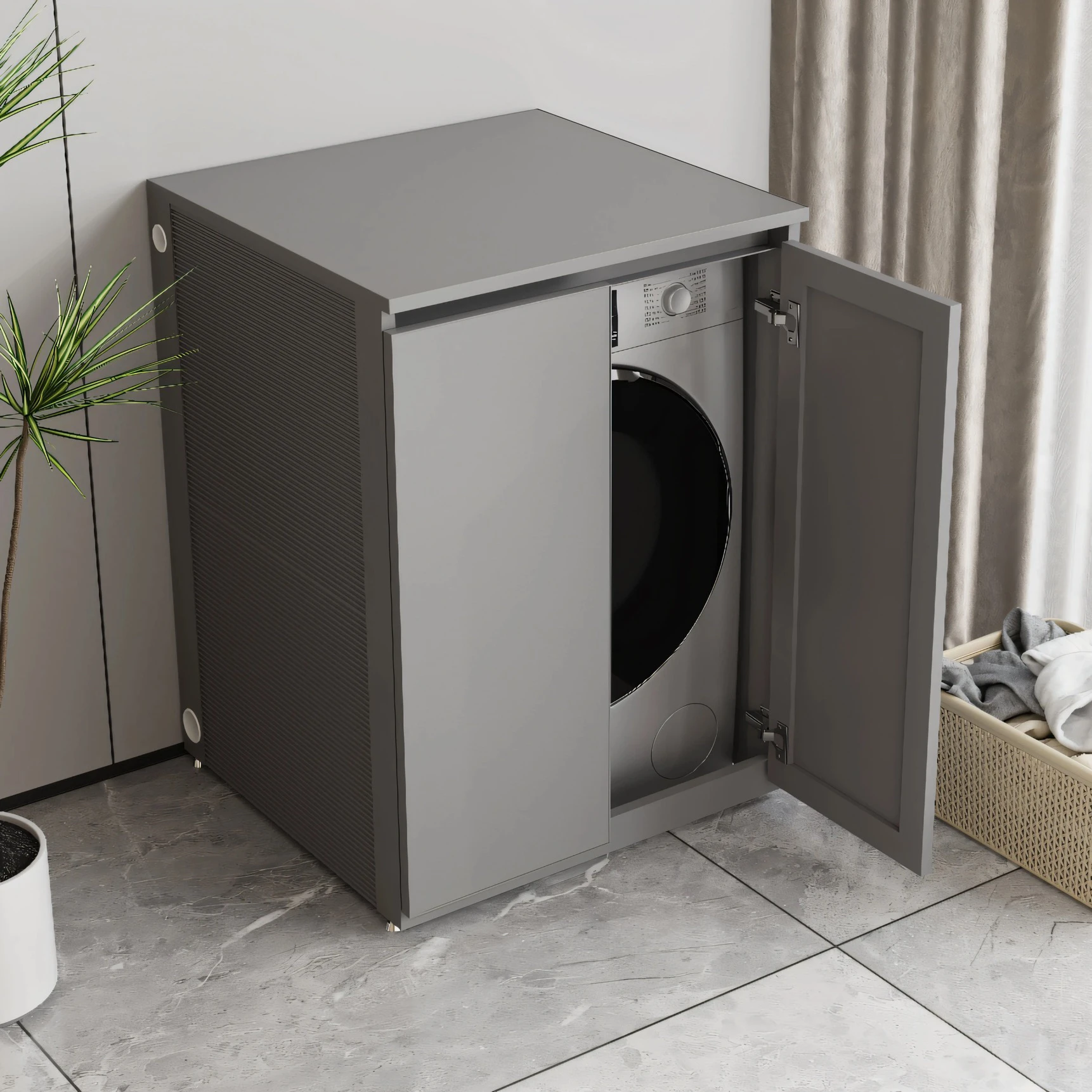Flip pulsator washing machine cabinet combination outdoor laundry cabinet significant other hand washbasin integrated waterproof
