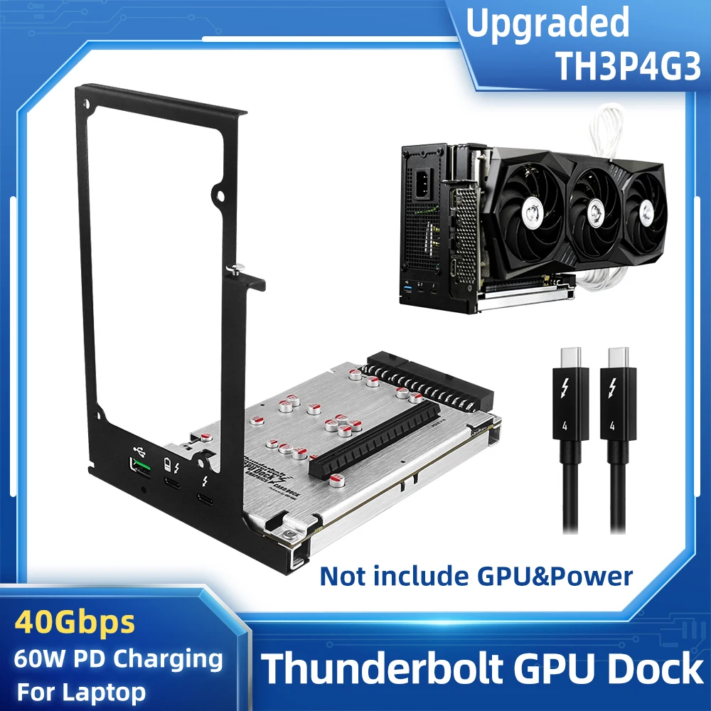 TH3P4G3 Thunderbolt-compatible GPU Dock Laptop to External Graphic Video Card Fit USB4 for Macbook Notebook With PD 60W 40Gbps