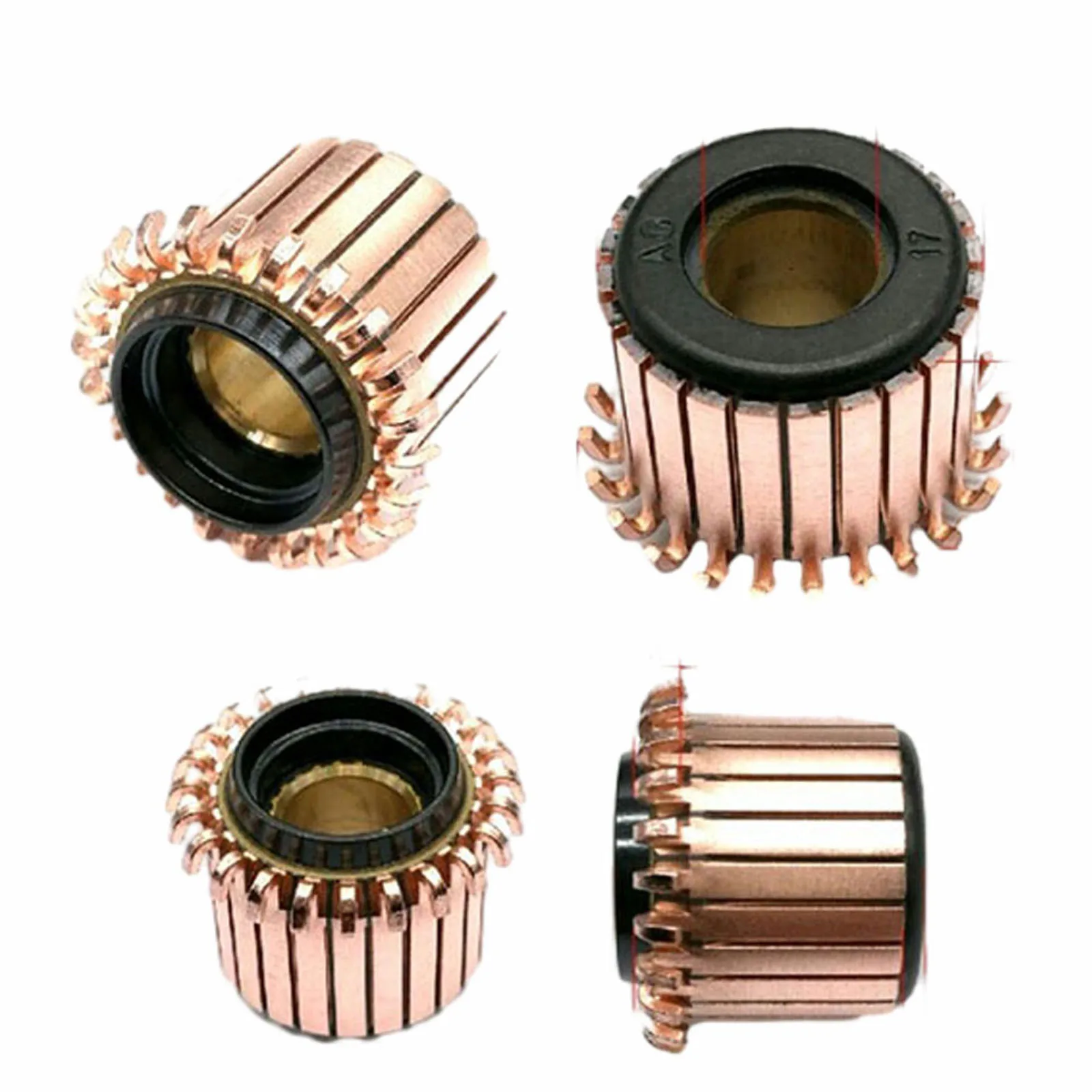 Motor Commutator 24P Teeth DHY-2185-24 Copper Hook Type 22.1X10X17.5(20.8) Mm Electrical Motor Commutator For Home Appliances