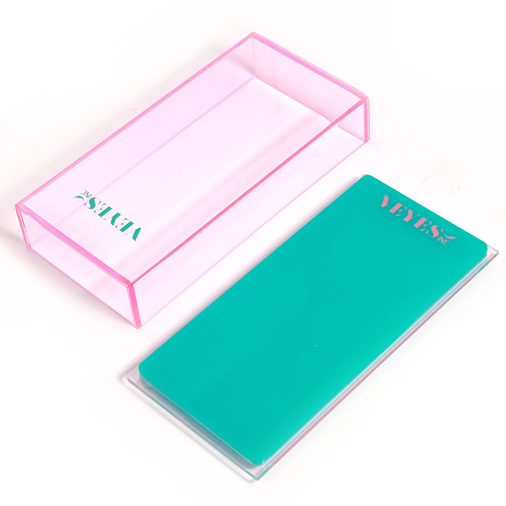 Veyes Inc Eyelash Extensions Acrylic Lash Holder Veyelash Eyelashes Pallet Storage Box Large Lash Tile Dust-proof Cover Makeup