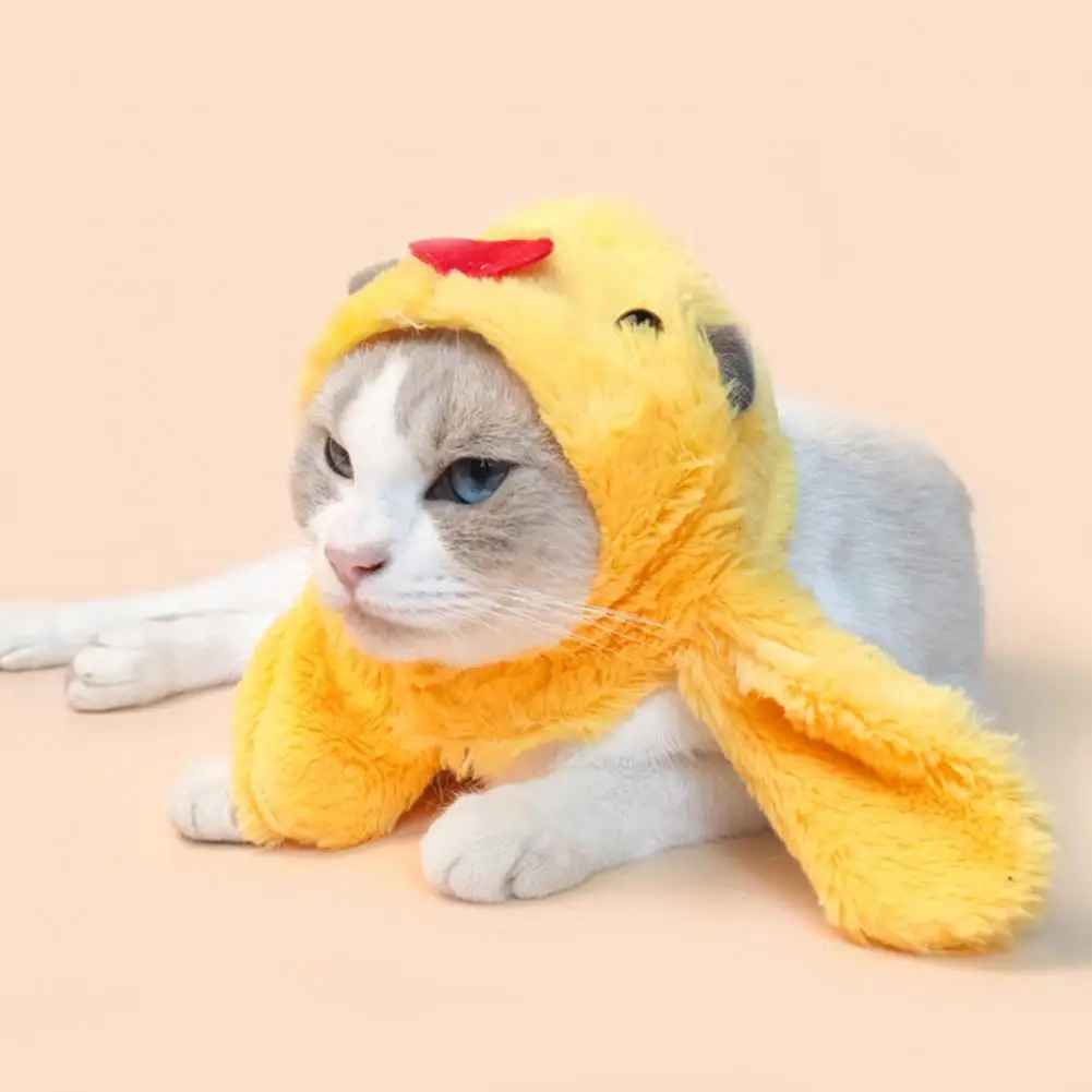 

Pet Hat for Weather Winter Warm Funny Pet Hat Duck Cartoon Design for Cats Dogs Cute Cosplay Headwear Costume Accessories Duck