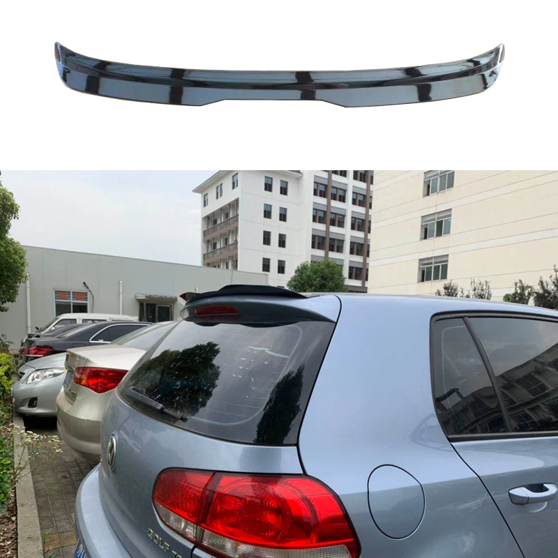

Free delivery Piano black ABS material Rear Roof Spoiler Wing for Volkswagen VW Golf 6 MK6 VI GTI R20 2010 - 2013