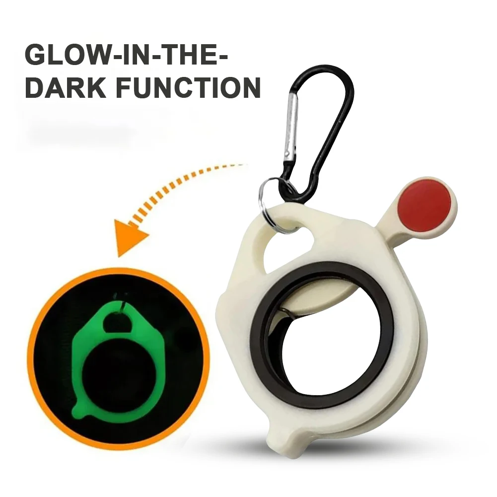 형광 케이블 타이 정리함 재사용 가능한 전기 와이어 타이 클립, 휴대용 와이어 타이 키퍼, 케이블 타이 보관 도구