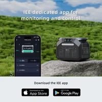 Station d'alimentation portable IEE P1800, générateur solaire 1800W, batterie LiFePO4 de qualité EV 1024Wh, 11 ports de sortie, 220V, 3600W de puissance de pointe 2